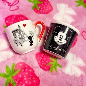 Disneyland Paris Mickey & Minnie Mouse Espresso Mug Set of 2 — France Exclusive